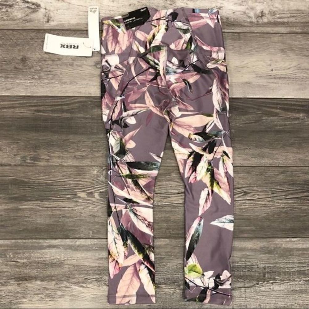 RBX Active Capri Length Legging - Pink Floral